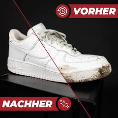 Intensiver Reiniger für weiße Sneaker, Reiningsschaum, Effektiv Reiniger, hochwertige Holzbürste & Mikrofasertuch